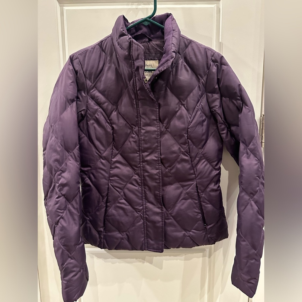 Eddie Bauer Goose Down Puffer Jacket Diamond Quilted XS